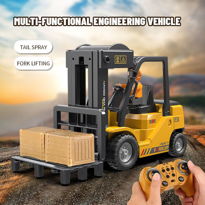 1/24 RC Crane with Trailer Toys for Boys Remote Control Fork Truck Toy Kids Gift