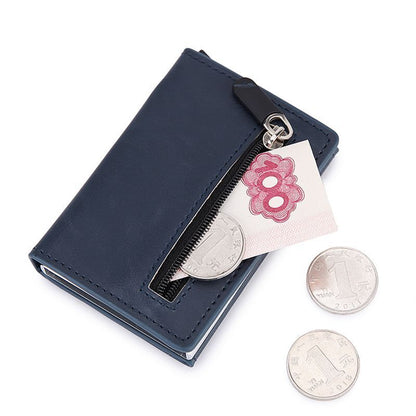 Anti Rfid Magnet Men Wallets Carbon Fiber Card Holder Money Bag Black Wallet 1PC