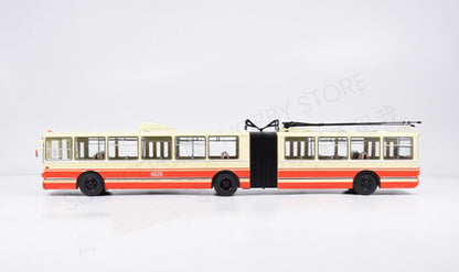 1:43 SSM Moscow ZIU-683 Articulated Trolleybus City Bus Vehicles Diecast Model