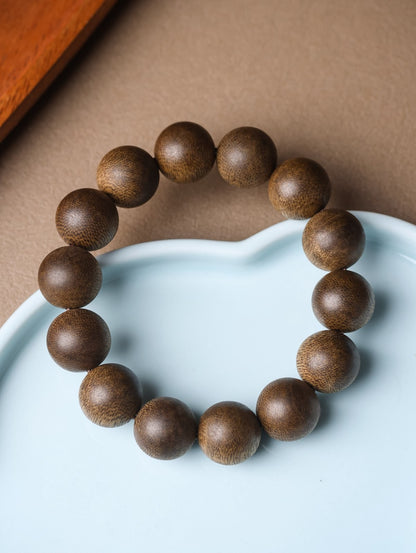 16mm Chinese Natural Eaglewood Handmade Exquisite Bracelets 30342