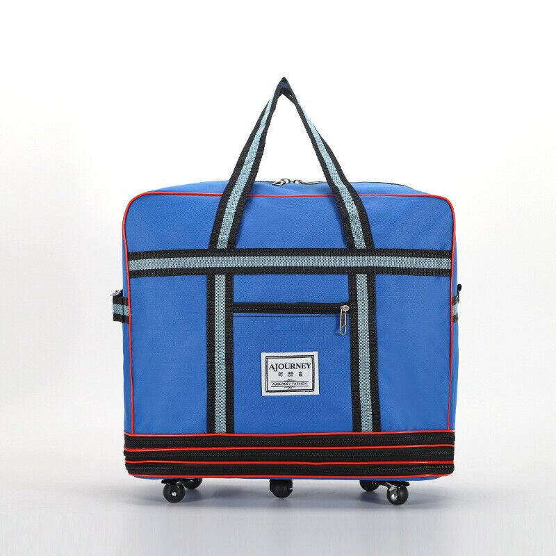 Oxford Luggage Box with Wheels Travel Bag Foldable Moving Storage Large Capacity