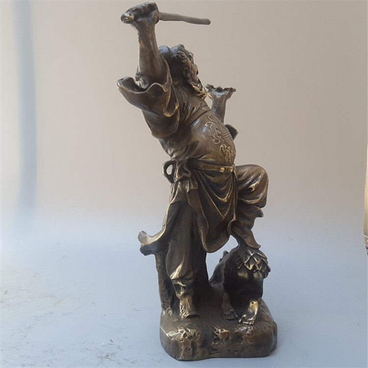 Chinese Bronze Home Fengshui Zhongkui Statue Collectable Ornament Decoration