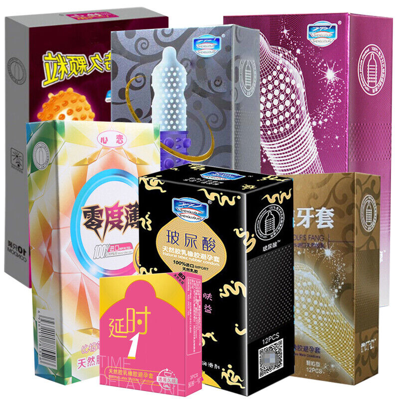 Latex Condoms For Men 3D/5D Spike Dotted Ribbed G-Spot Contraceptive Condoms