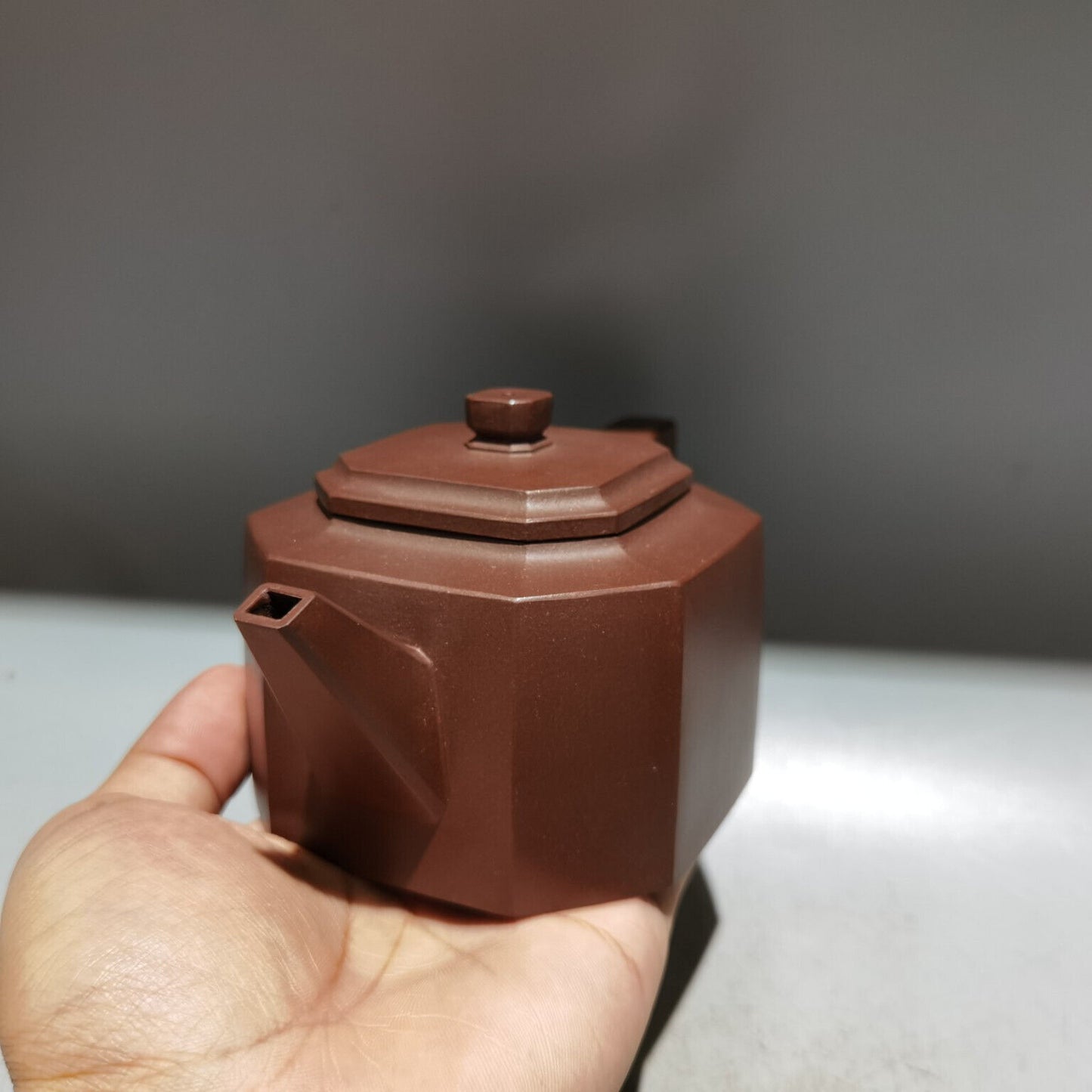 Chinese Yixing Zisha Clay Handmade Exquisite Teapot （八方壶 底款：施小马）