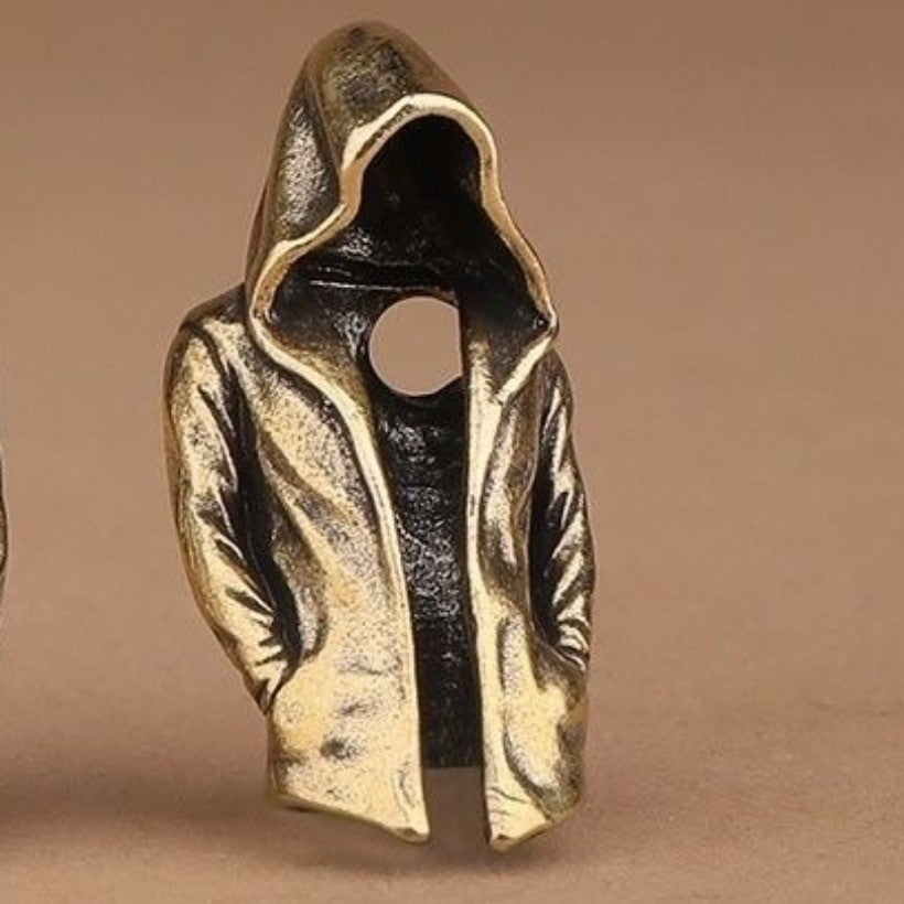 Brass Assassin Cloak Keychain Pendant Punk Style Personalized Brass Charm