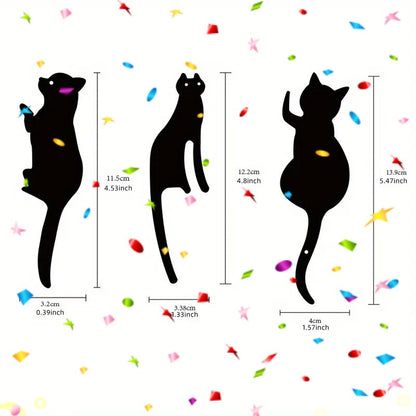 CIFbuy Cute Cat Metal Hooks 3-Pack Adhesive Wall Hanger for Robe Towel