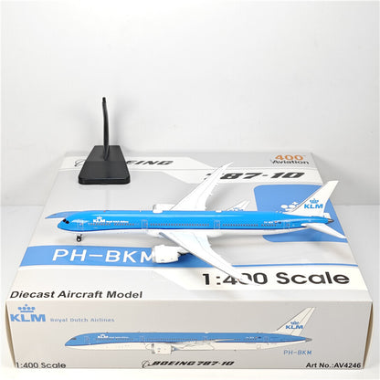 1:400 Aviation KLM BOEING B787-10 Passenger Airplane Diecast Plane Model