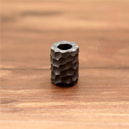 Titanium Alloy Knife Bead Lanyard Paracord Pendant Bracelet Bead Zip Head DIY