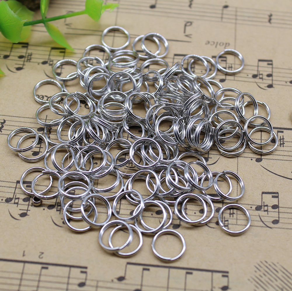 1000pcs 8mm Metal Round Split Rings Small Double Ring For Jewelry Making DIY
