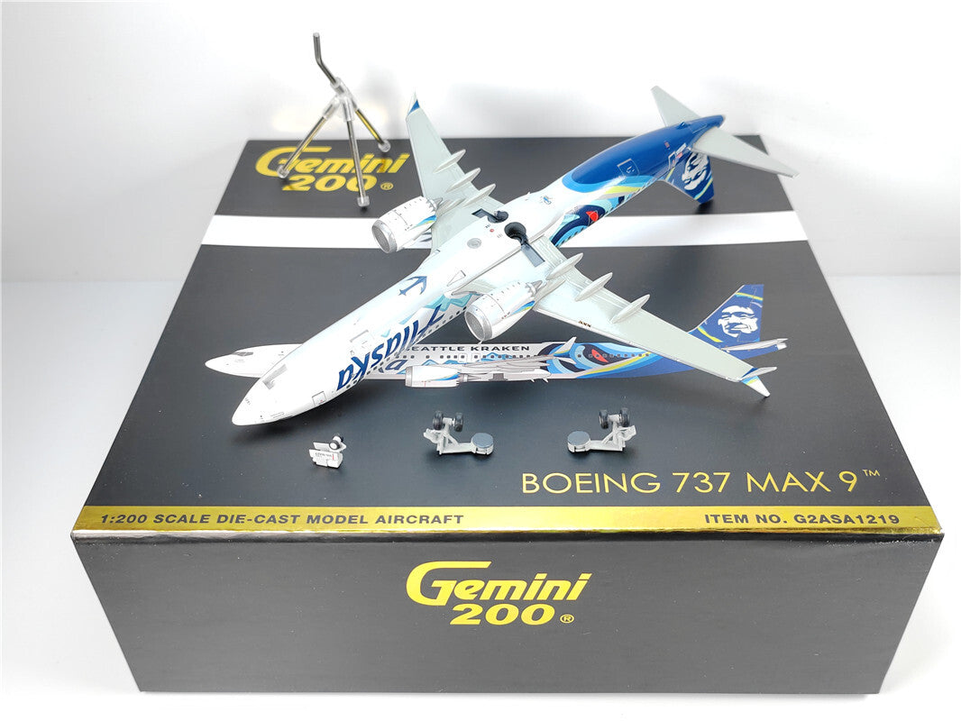 1:200 Geminijets Alaska BOEING737MAX9 Passenger Airplane Diecast Aircraft Model