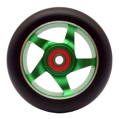 4pcs Stunt Scooter Wheels 100mm Aluminum Alloy Hub High-elastic PU Skates Wheels