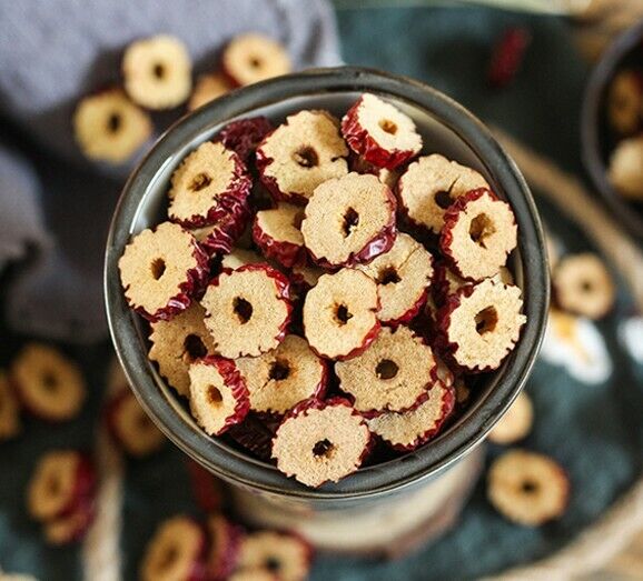 Dried Seedless Chinese Red Date Ziziphus Jujube Slices Herbal Tonics Tea