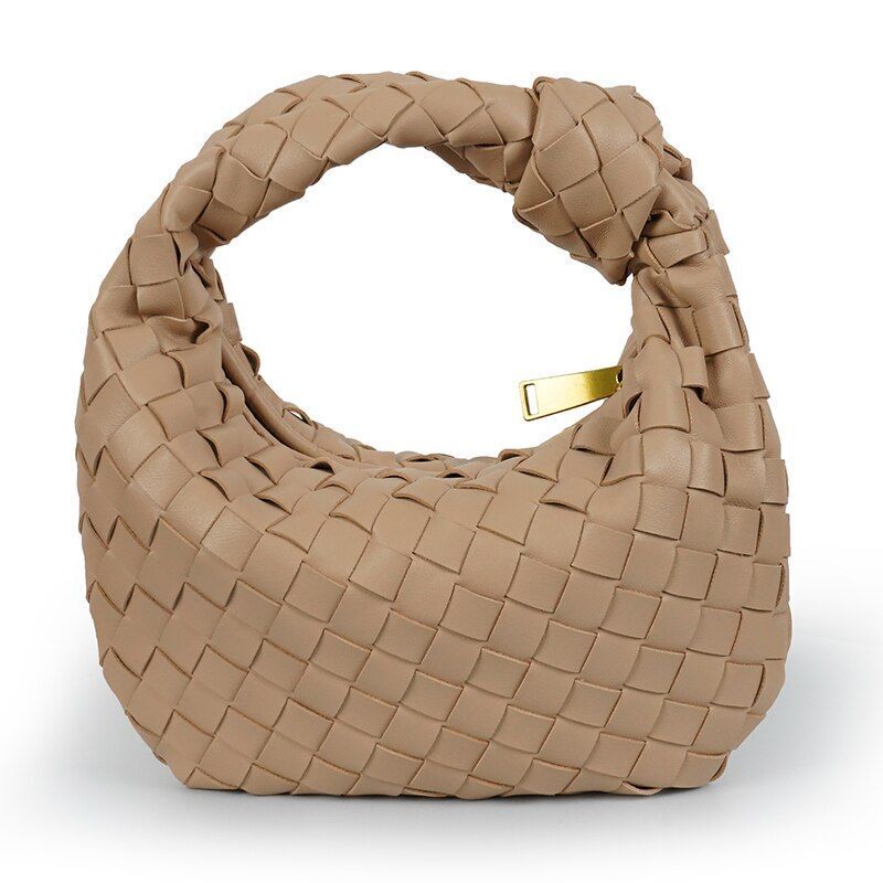 Golden Zipper Bag Synthetic Leather Tote Shoulder Bag Crossbody Handbag 26*24 CM