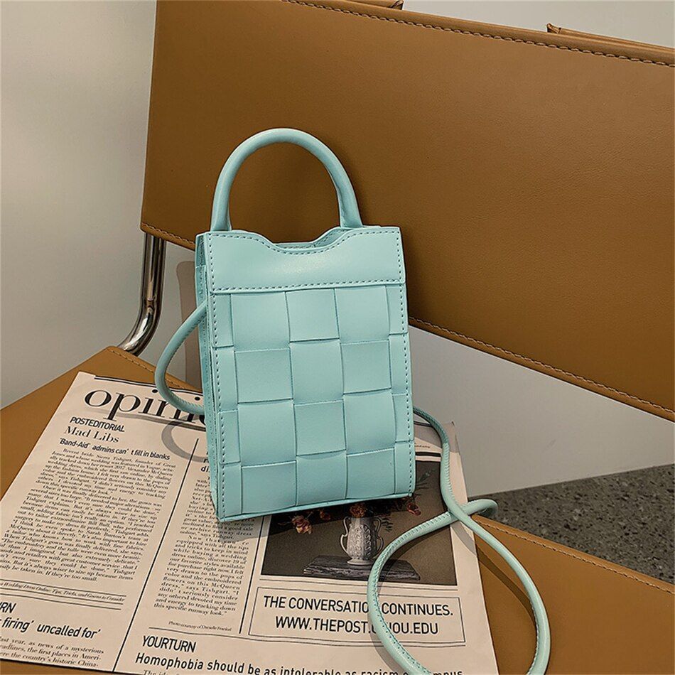 Mini Messenger Bag Leather Handbag Short Handle Summer Shoulder Bag 13*19*6 CM