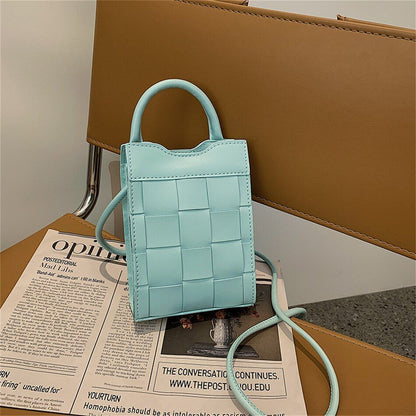 Mini Messenger Bag Leather Handbag Short Handle Summer Shoulder Bag 13*19*6 CM