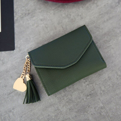 Women Wallet Clamps Purse Cash Clip Billfold Female Card Lady PU Leather Handbag