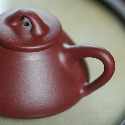 90ml Small Kungfu Tea Pot Real Yixing Zisha Dicaoqing Shipiao Pot Handmade Pots