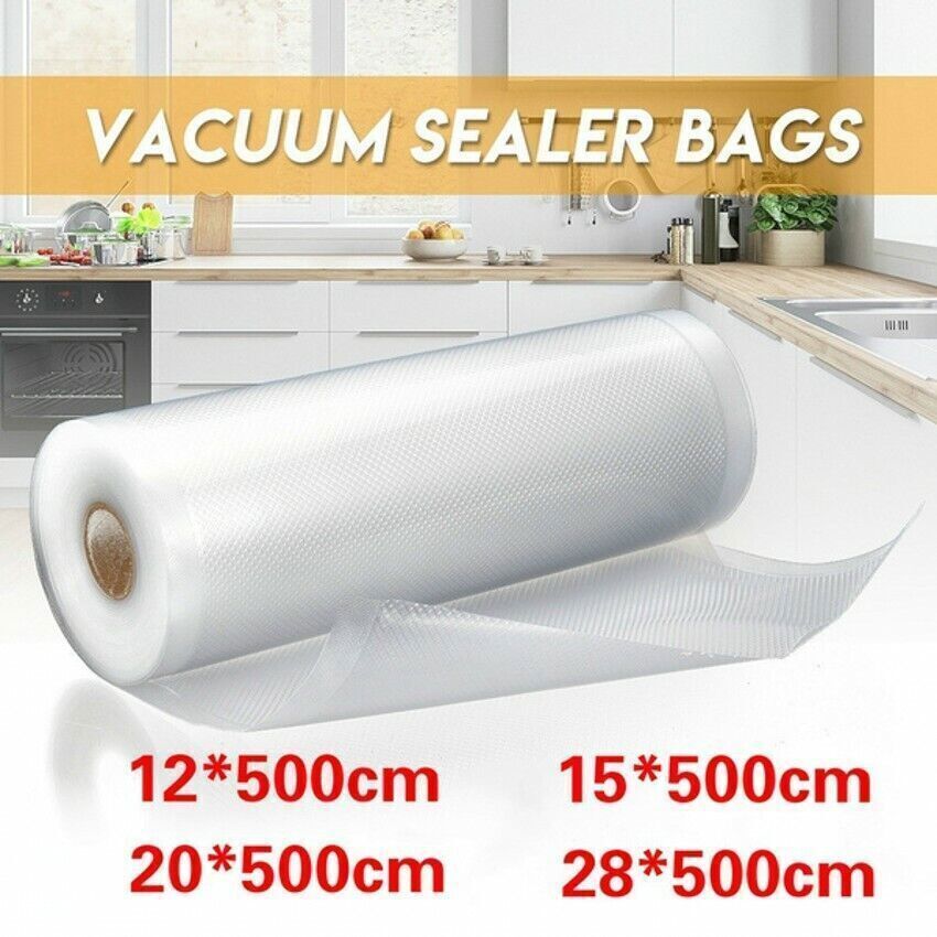 Kitchen Vacuum Sealer Bags Reusable Rolls Fresh-keeping Food Saver Storage 500cm