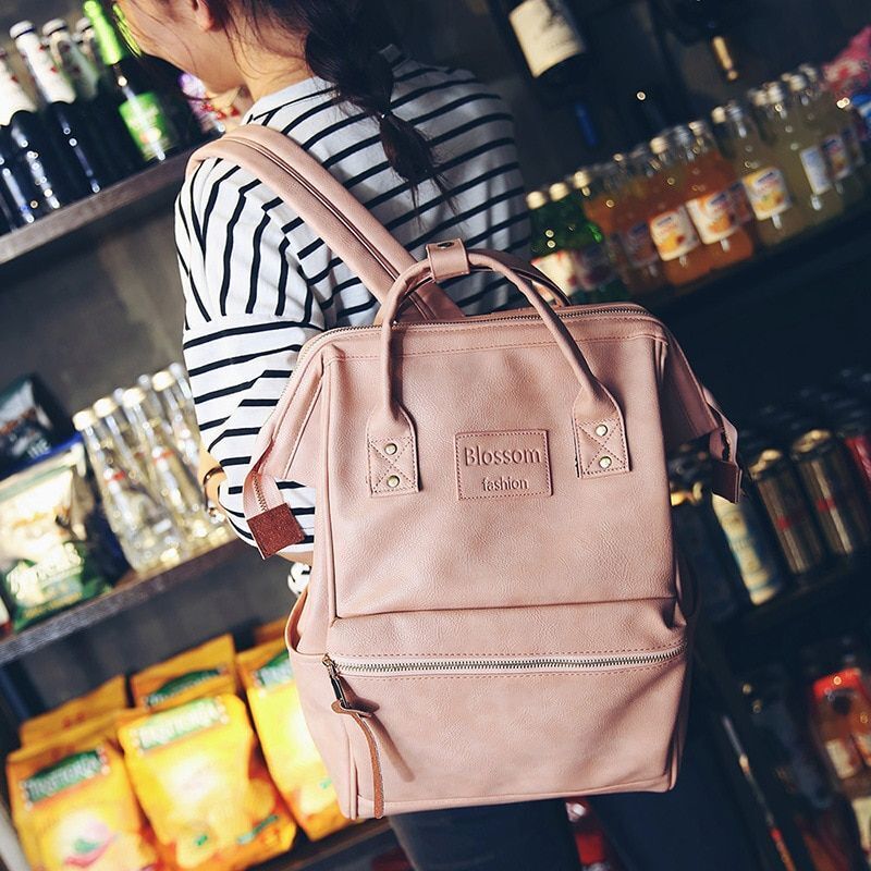 Synthetic Leather Backpack Shoulder Bag Laptop Schoolbags 40*26.5*17CM Polyester