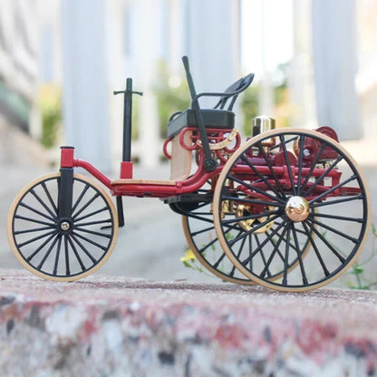 1:12 1886 Mercedes-Benz Patent Motor Alloy Classic Car Tricycle Model Toy Hobby