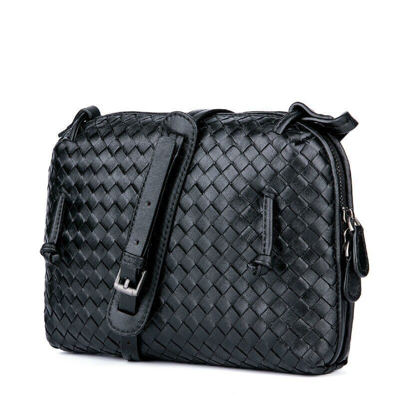 Luxury Shoulder Bag Sheepskin Handmade Woven Crossbody Bags Messenger Purse Bags