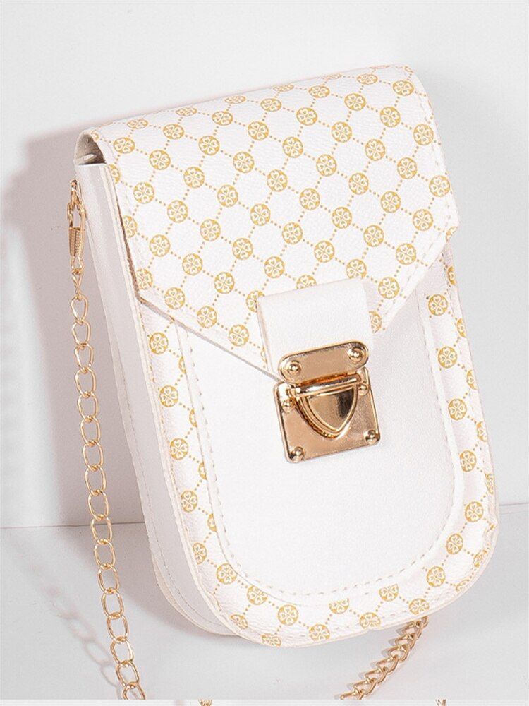 Retro Small Polka Dot Bag Chain Crossbody Bags Light Chain Cross Shoulder Bags