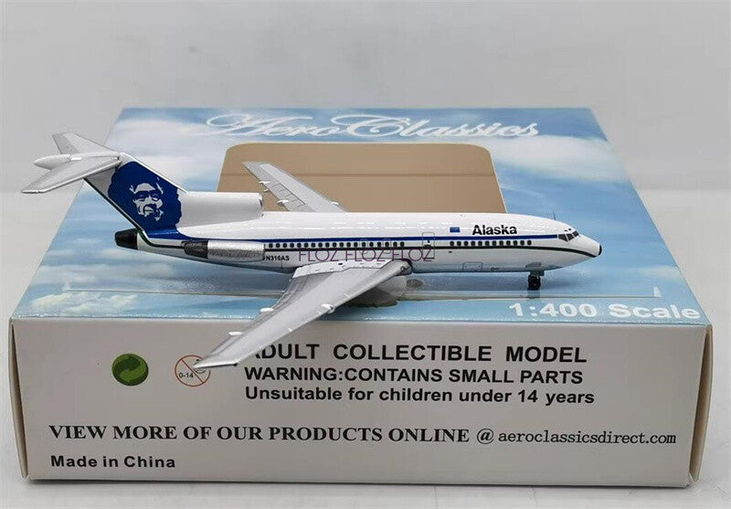 for AeroClassics Alaska Airlines for Boeing B727-100 N316AS 1:400 Aircraft Model