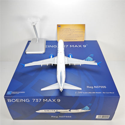 1:200 NG Models United Airlines Boeing 737 MAX 9 N37555 Diecast Aircraft Model