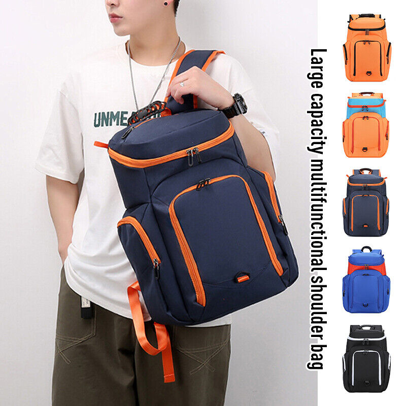 Men Football Basketball Backpack Oxford Unisex Sports Gym Training Shoulder Bag