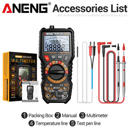 sz11/12 Counts Multimeter Smart Manual Range Meter NCV AC DC Ohm Hz Manual Range