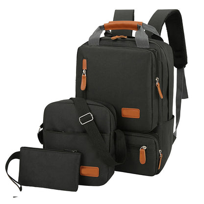 3pcs Backpack Set Women Men Laptop Backpack Shoulder Bag Travel School Business