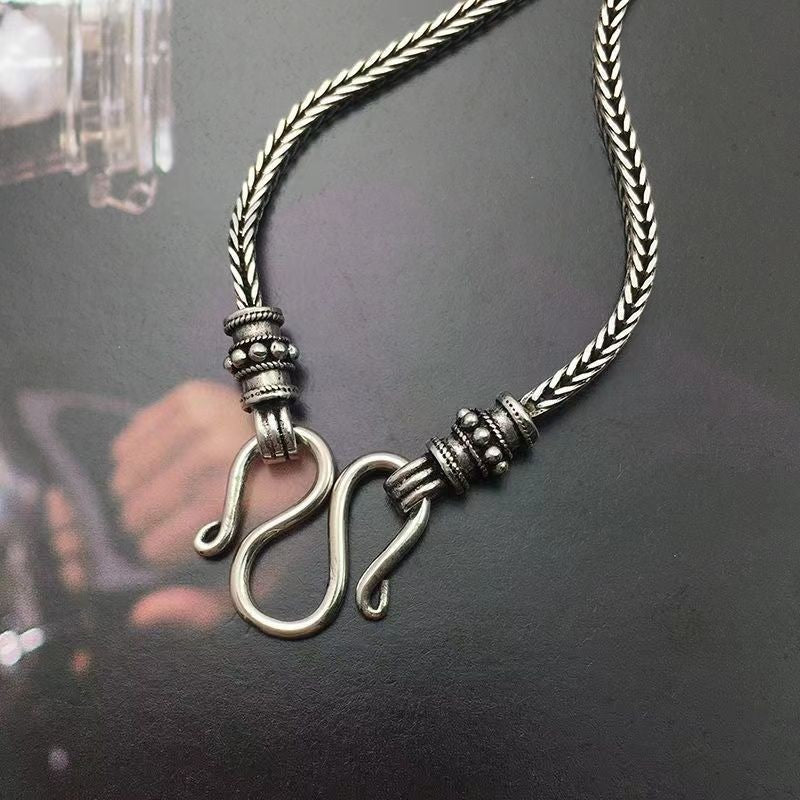 Universal Clasp Chain Necklace 80cm Vintage Unisex Sweater Chain Fashion