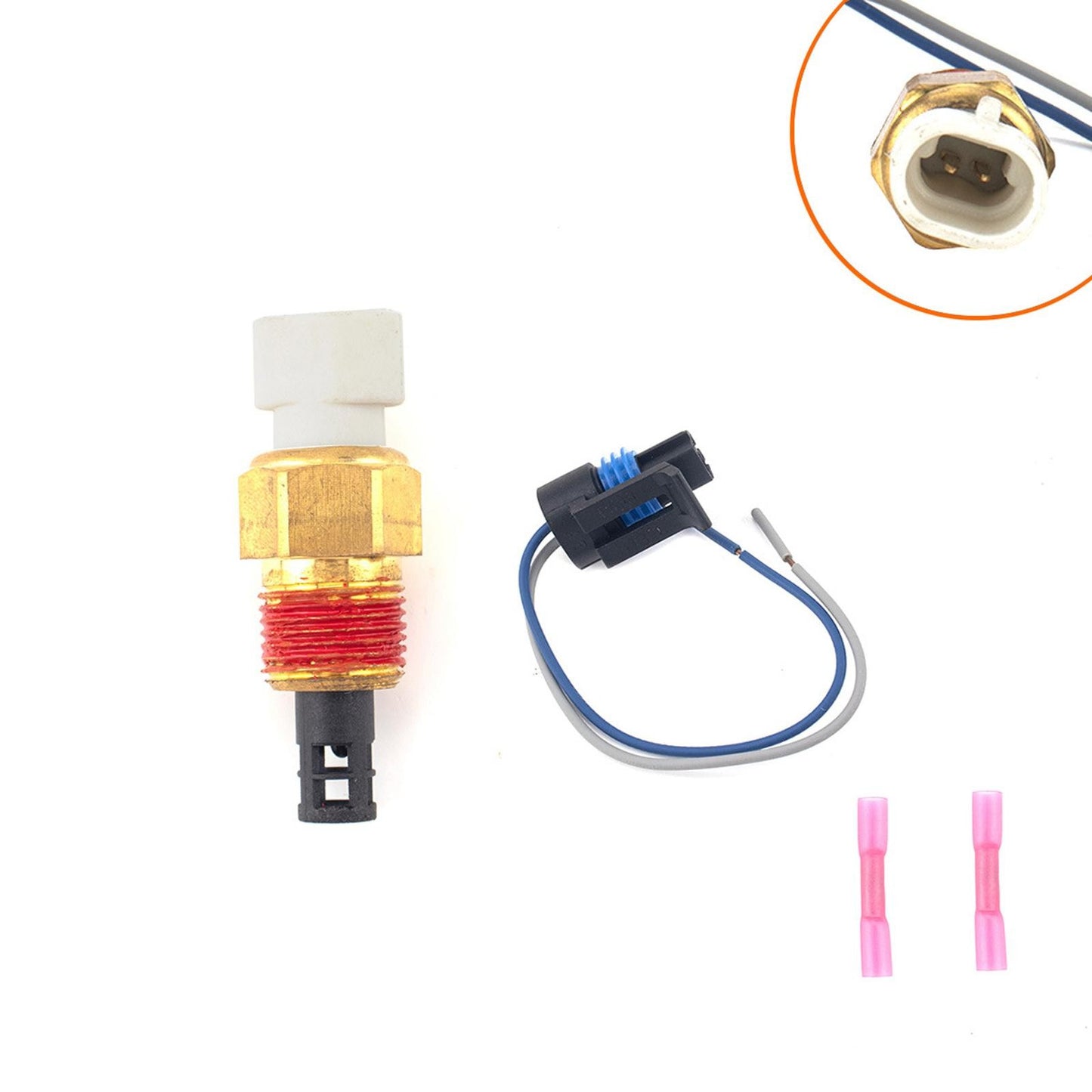 1 PC New Air Intake Temperature Sensor with Harness & Connecting Terminal A