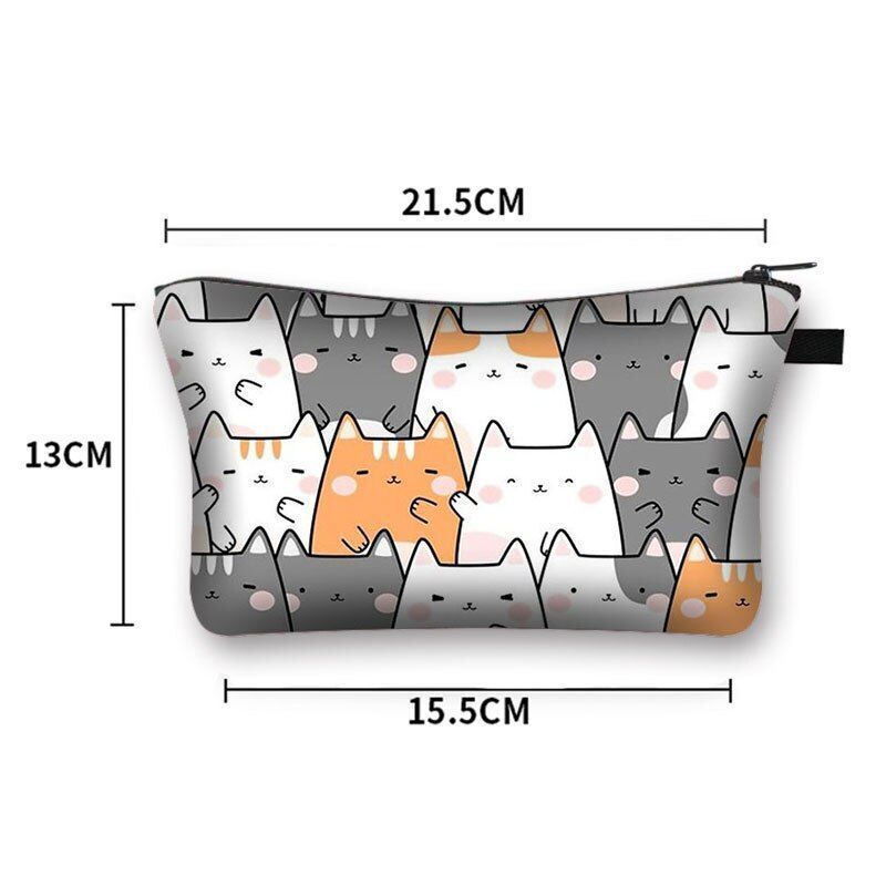 Cosmetic Bag Cartoon Toiletries Purse Small Clutch Makeup Handbag 13*15*21CM 1PC