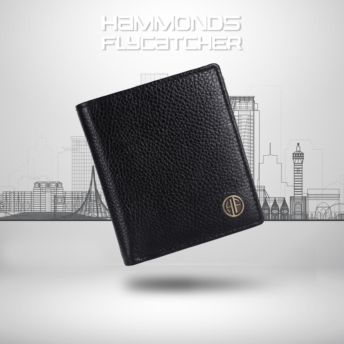 Brand New Authentic RFID Protected Black BI-Fold Genuine Leather Mens Wallet