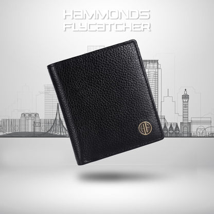 Brand New Authentic RFID Protected Black BI-Fold Genuine Leather Mens Wallet