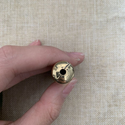 Vintage Brass Engraved Tobacco Pipe Mouthpiece | Handmade Smoking Accessory