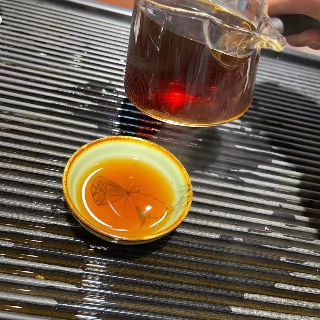357g Yunnan Ripe Puerh Tea Silver Award Spring Bingdao Pu-erh Cooked Tea Cake