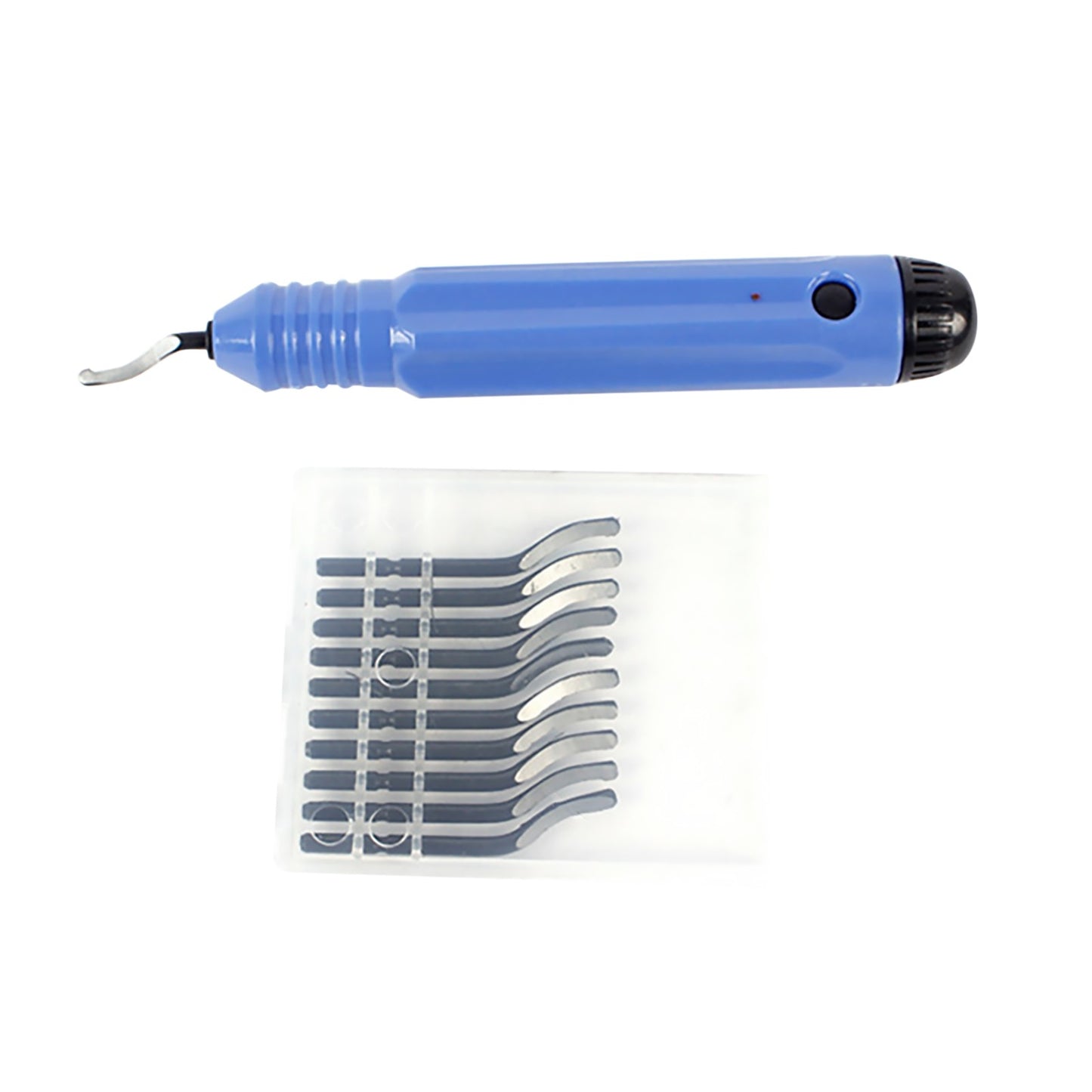 1Set 360 Degree Rotary Deburring Tool Kit 1 Handle & 10 HSS Blades Replace Parts