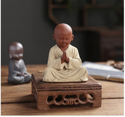 China Tea Pet Monk Statue Table Decoration Yixing Zisha Purple Clay Tea Play New