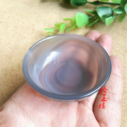 China handmade jade carving Kung Fu teacup tea bowl pure natural agate tea bowl