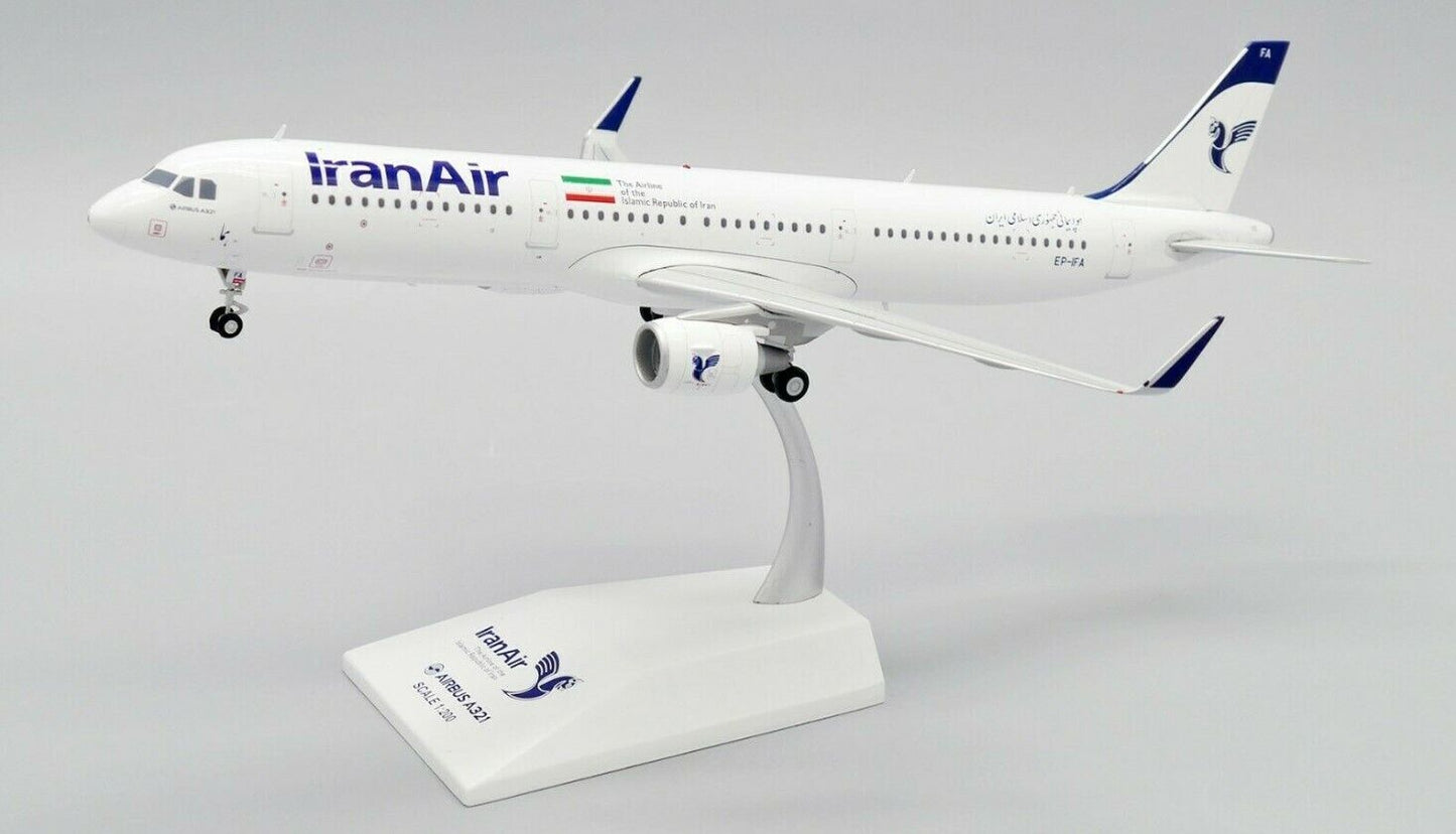 1:200 JC Wings Iran Air AIRBUS A321 Passenger Airplane Diecast Aircraft Model