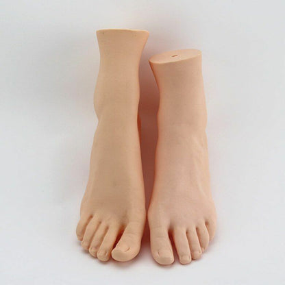 Women Mannequin Foot 1 Pair Left Right Feet Realistic Display Stands PVC 20/23cm