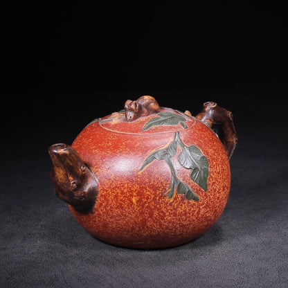 Chinese Yixing Zisha Clay Handmade Exquisite Teapot （小老鼠 底款：蒋燕庭）