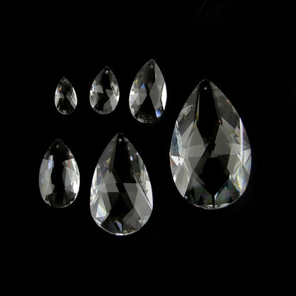Colored Lighting Teardrop Crystal Glass Prism Chandelier Spare Parts Accessories