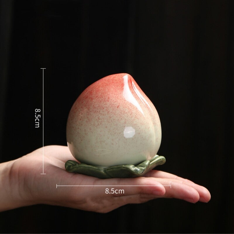 Creative Tea Caddy Small Size Peach Design Sealed Lid Canister For Loose Tea New