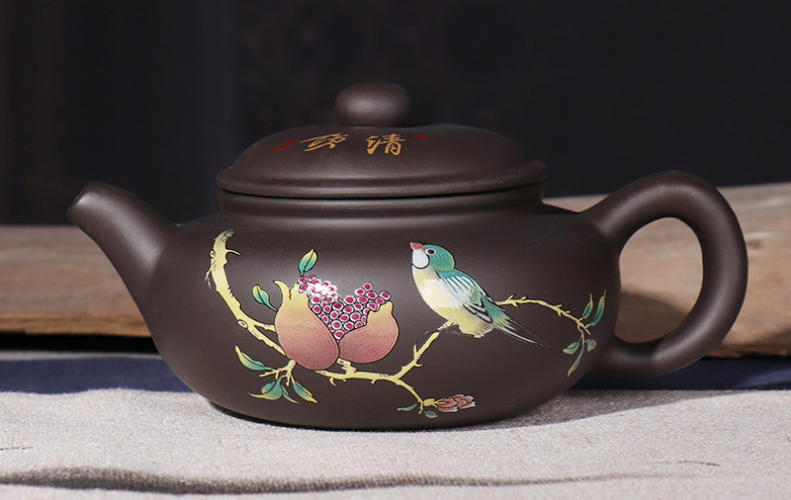 Hand Painted Yixing Teapot Handmade Green Tea Pot Kung Fu Zisha Teapot Tea Set