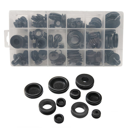 125PCS/Set Rubber Grommet Firewall Hole Plug Electrical Wire Gasket Assortment