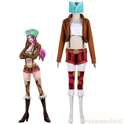ONE PIECE Jewelry Bonney Anime Cosplay Women Costume Outfit with Hat Halloween