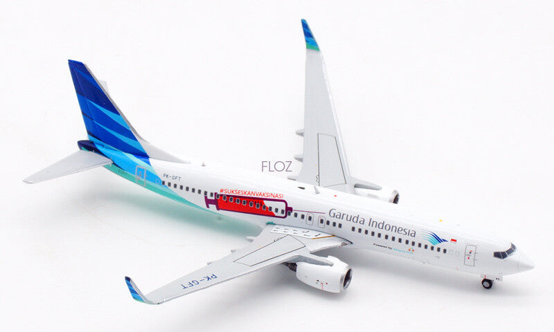 JC Wings Garuda Indonesia B737-800 PK-GFT SUKSESKANVAKSINASI 1/400 Plane Model